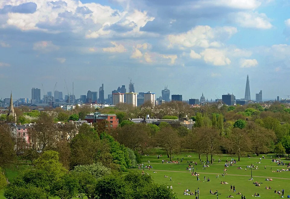 London skyline viewed from Primrose Hill