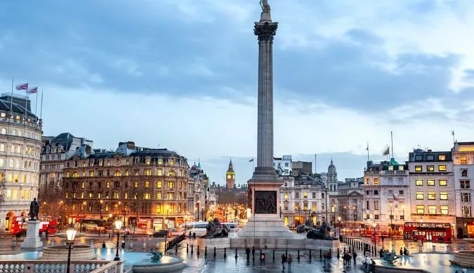 Trafalgar Square in London