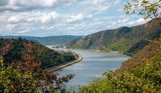 River and hills in Germany's Rhine Valley
